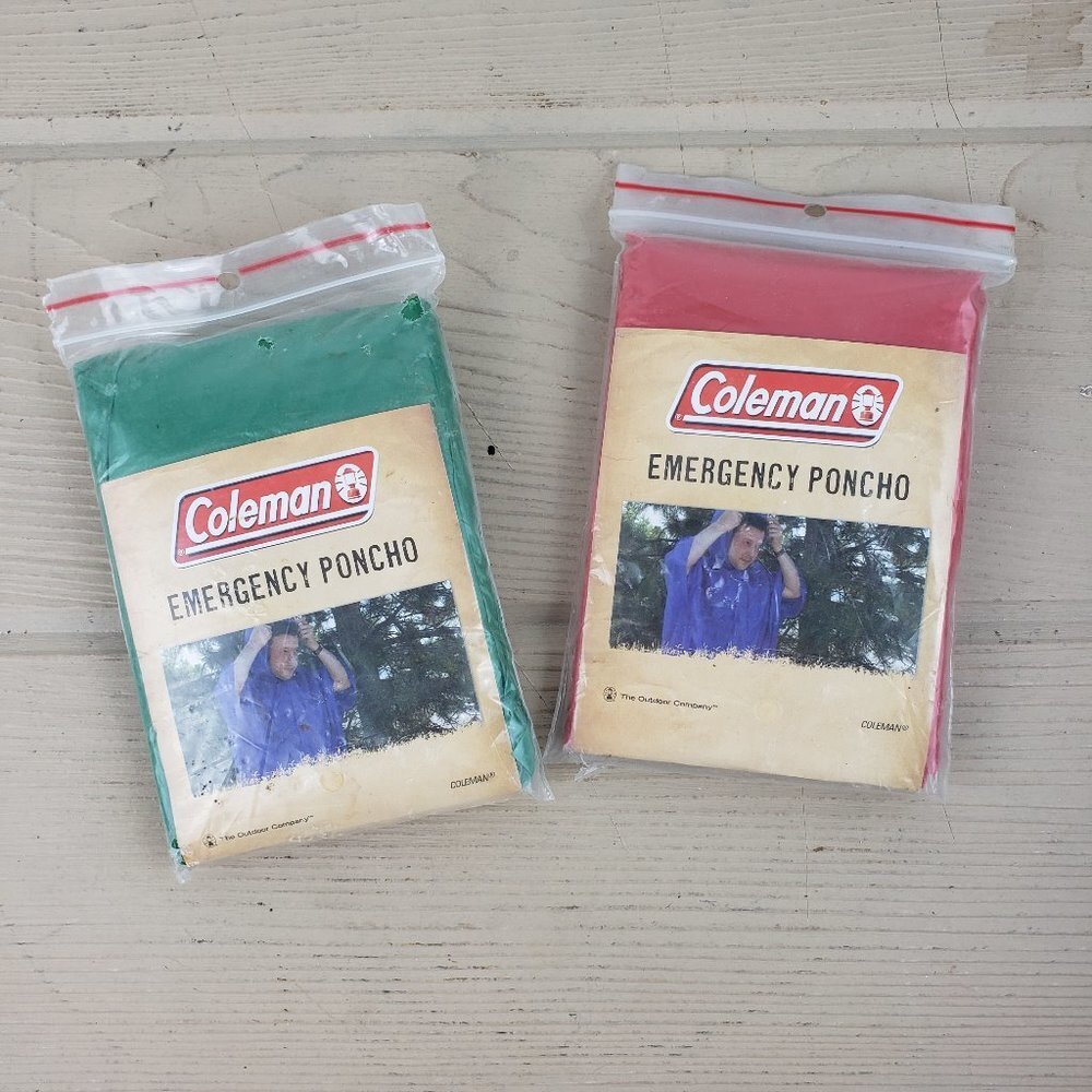 Coleman Set of 2 Emergency Ponchos NWT